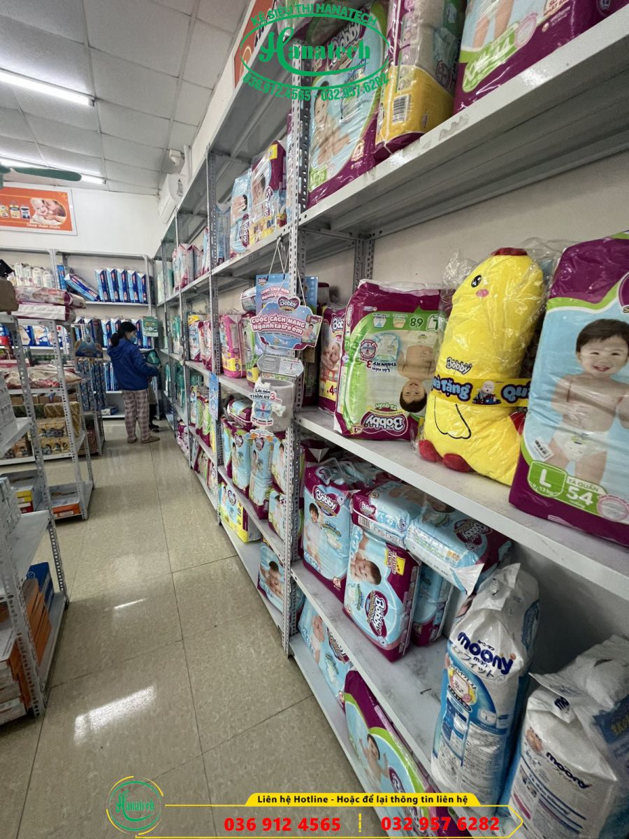 Giá kệ siêu thị trưng bày sữa tại Lâm Đồng