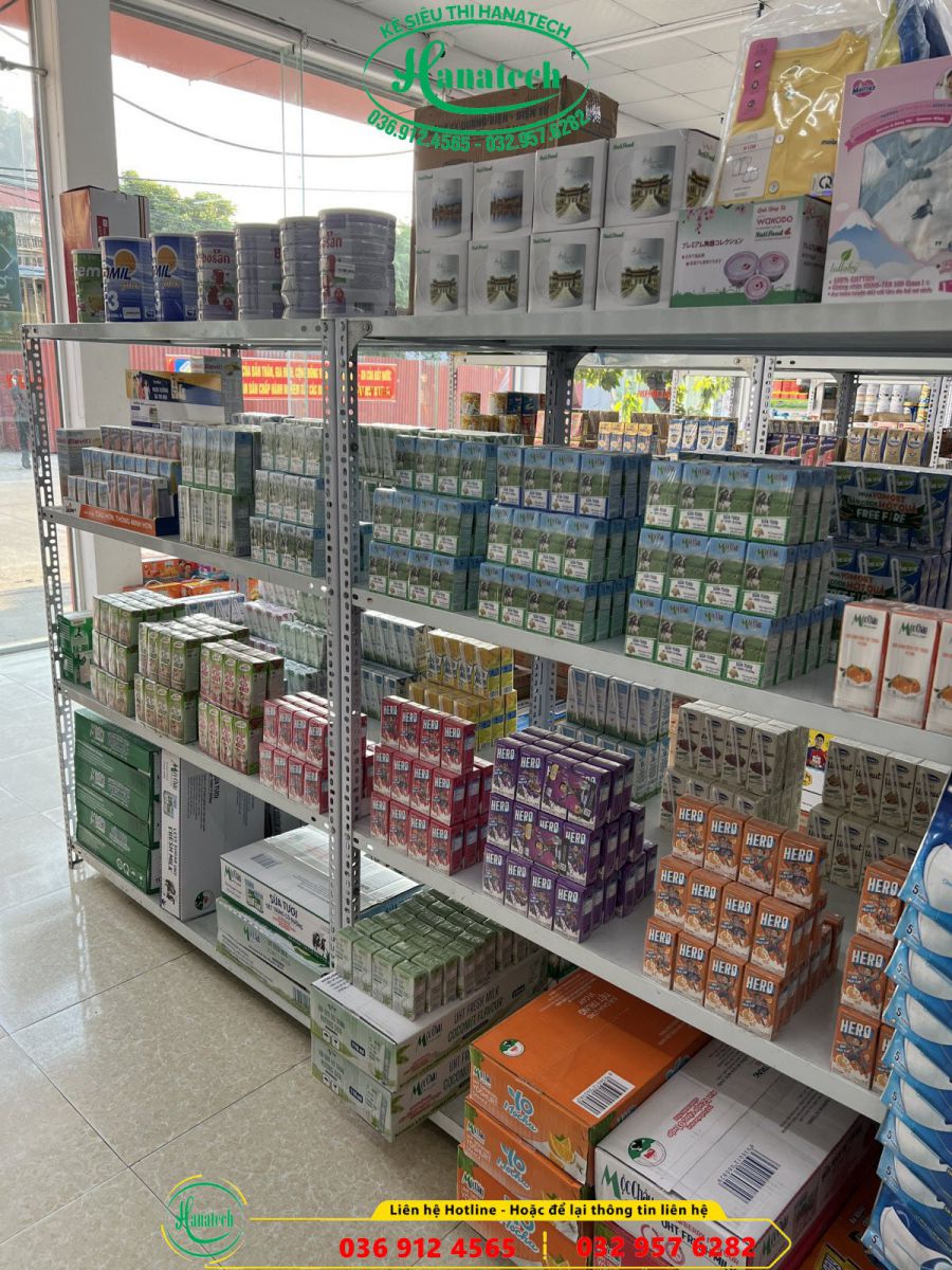 Giá kệ siêu thị cho cửa hàng sữa tại Vũng Tàu